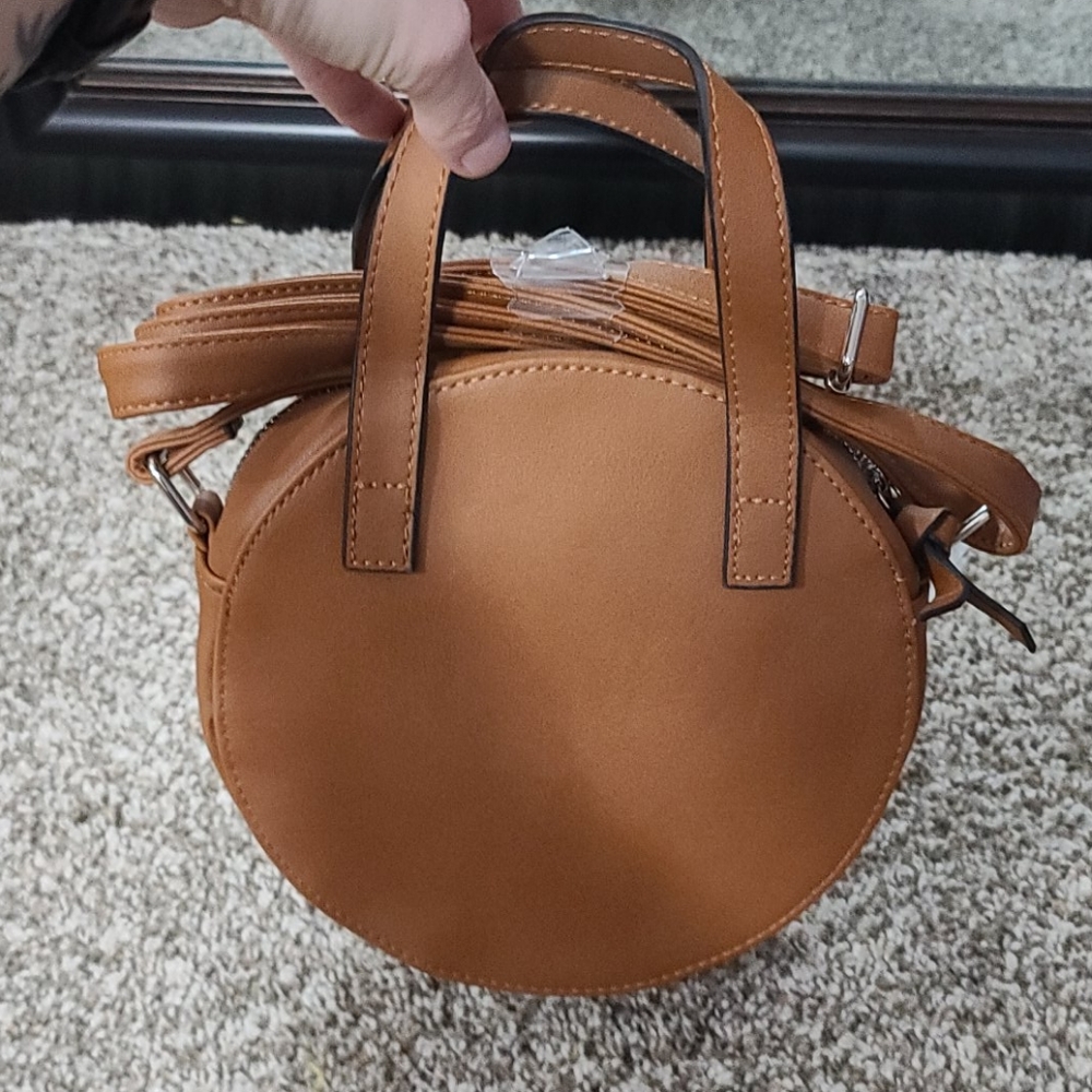 Brown circle purse new